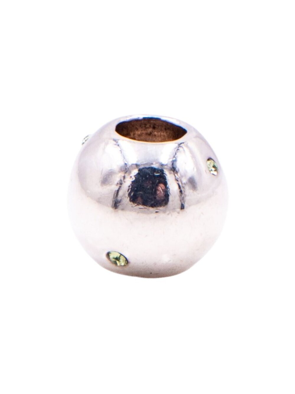 Chamilia Soho Collection Roundabout Sterling Silver Green CZ Charm Bead